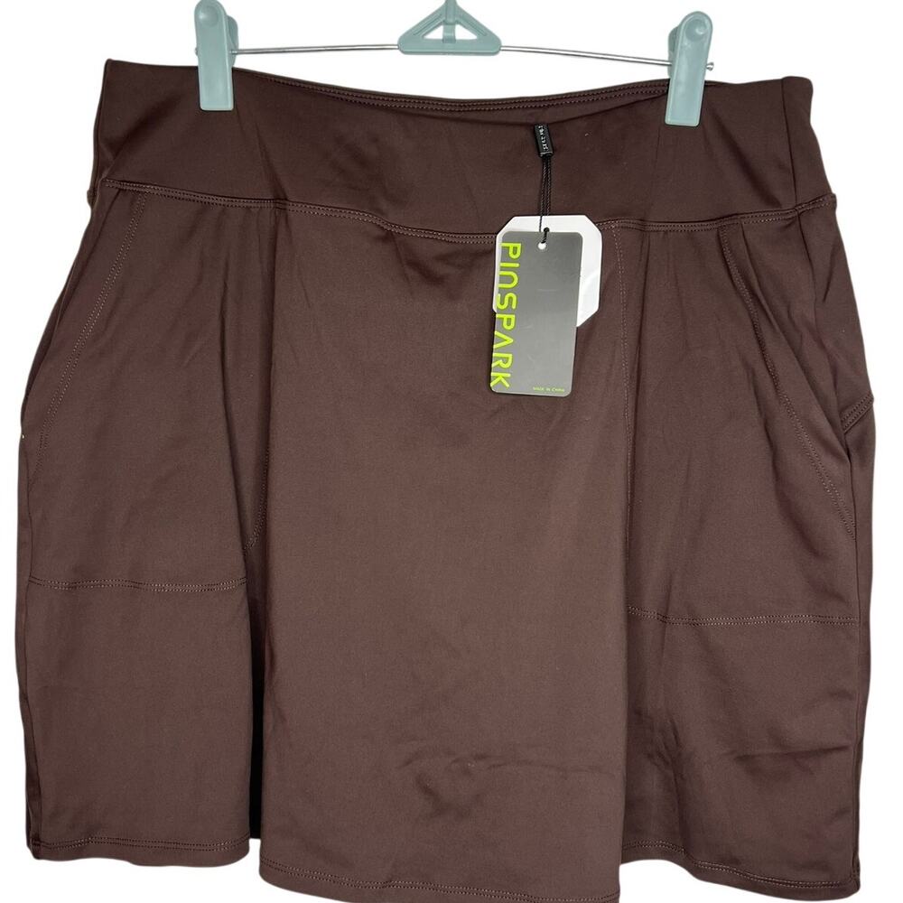 Womens Brown Swim Skirt XL NWT Pinspark